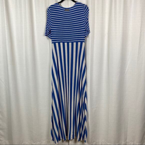 Matilda Jane Blue Stripe Road Ahead Maxi Dress Sz.S - Picture 10 of 14